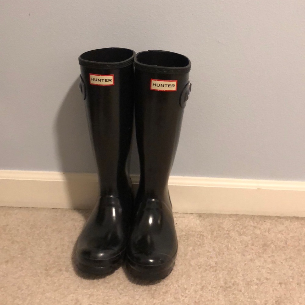 Black Kids hunter boots